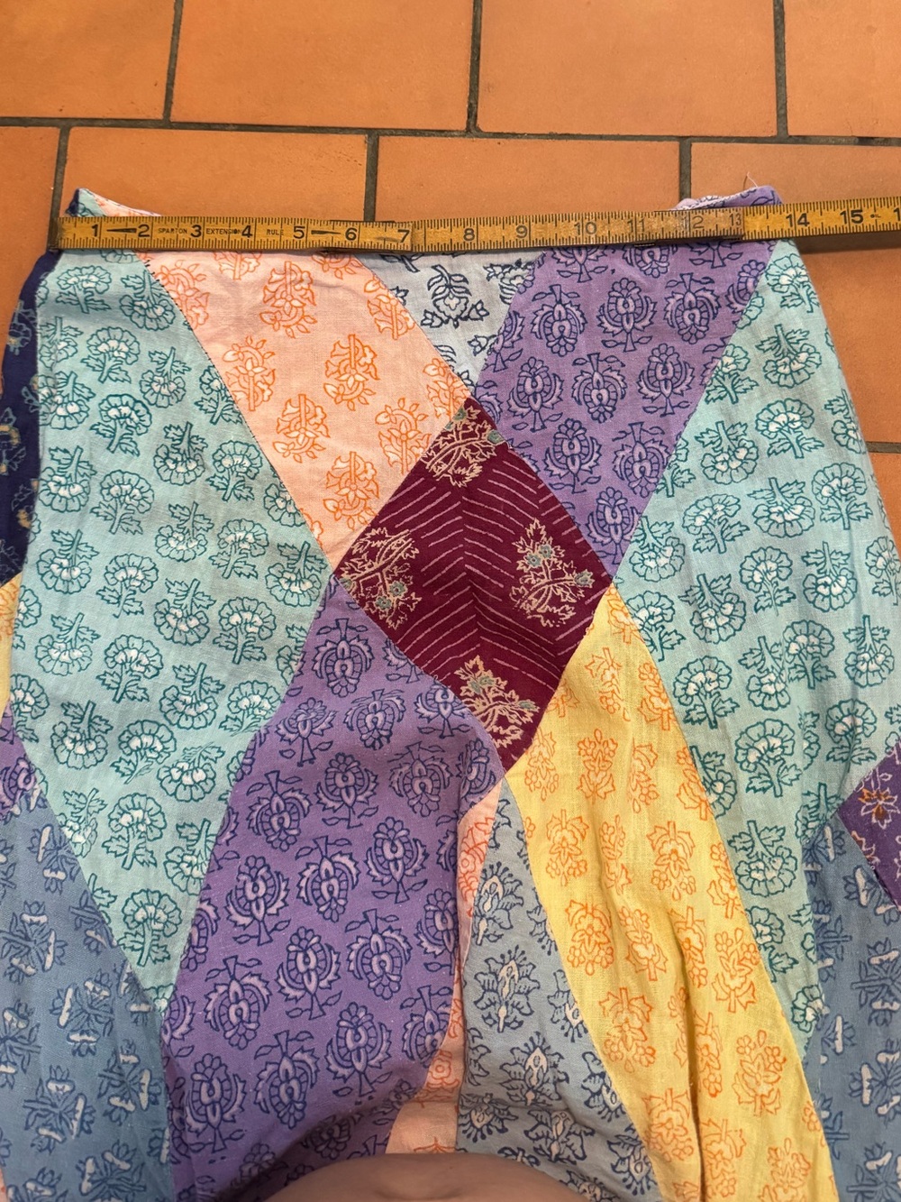 VTG Festival Bohemian Patchwork Maxi Skirt - Pastel Multi - Picture 14 of 16